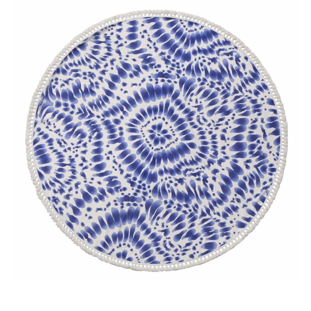 Enchante Home Indigo Cotton Turkish Beach Towel